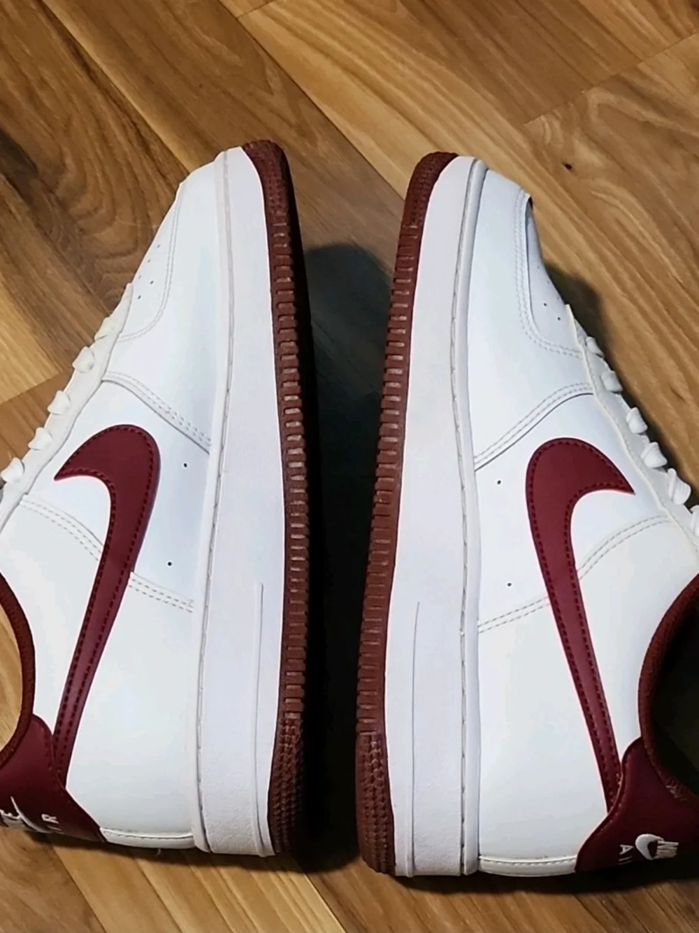 Size 7 Youth Nike Air Force 1 GS 'White Team Red'  No Box Used